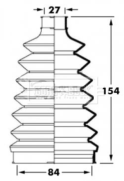 BORG & BECK gofruotoji membrana, kardaninis velenas BCB6048